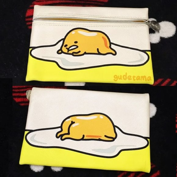 Ipsy x Sanrio Gudetama Lazy Egg Makeup Bag zip up - Picture 1 of 8